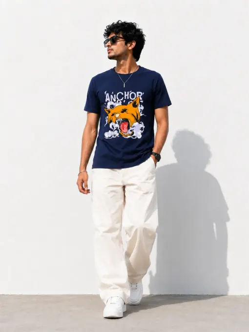 Anchor Roar Tee — Supima cotton t-shirt featuring an anchor graphic