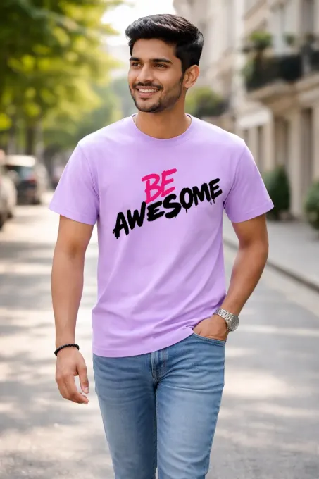 Be Awesome Tee — Supima cotton t-shirt displayed on neutral background