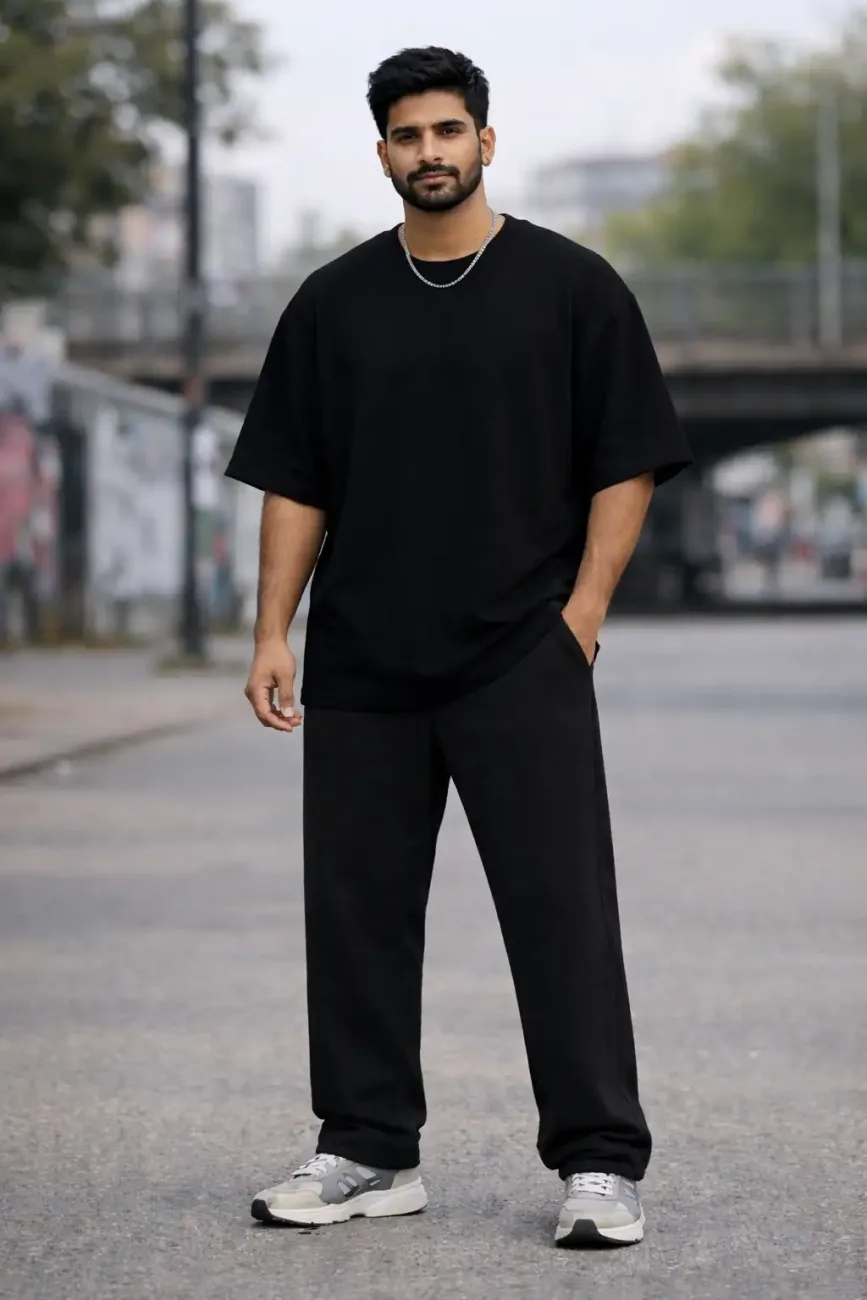 Black Terry Oversize T-Shirt