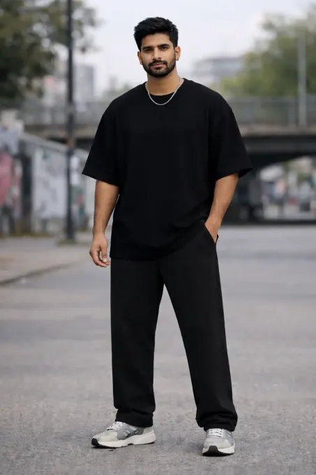 Black Terry Oversize T-Shirt