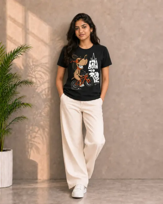 Born to Ride Supima cotton T-shirt — front view product image