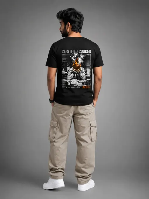 Certified Cooked Black Back Print T-Shirt