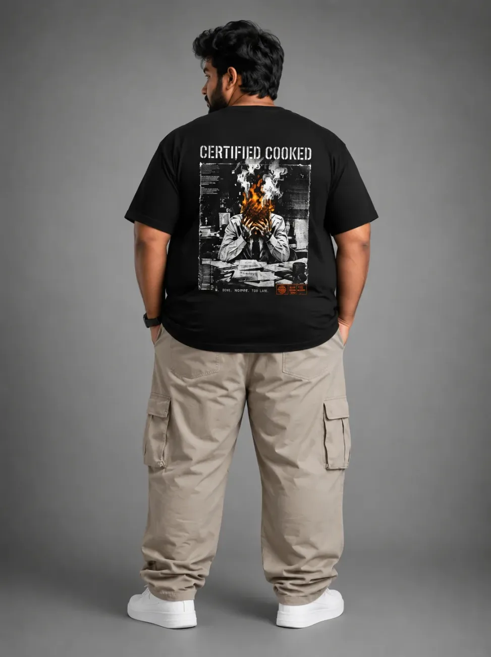 Certified Cooked Plus Size Unisex Regular Fit T-Shirt – Black