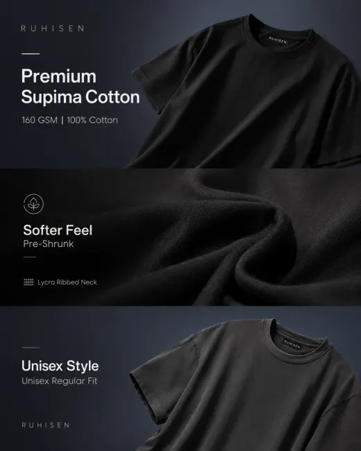 Controlled Chaos plus-size unisex regular-fit black Supima cotton t-shirt with short sleeves and oversized streetwear silhouette