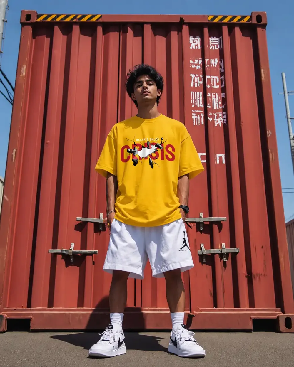 Crisis Oversized Graphic T-Shirt