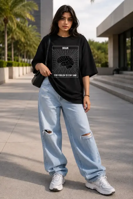 Crisis oversized graphic t-shirt with bold front print and relaxed streetwear fit
