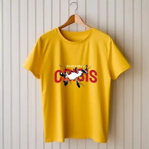 Oversized graphic t-shirt with bold 'Crisis' front print and relaxed fit