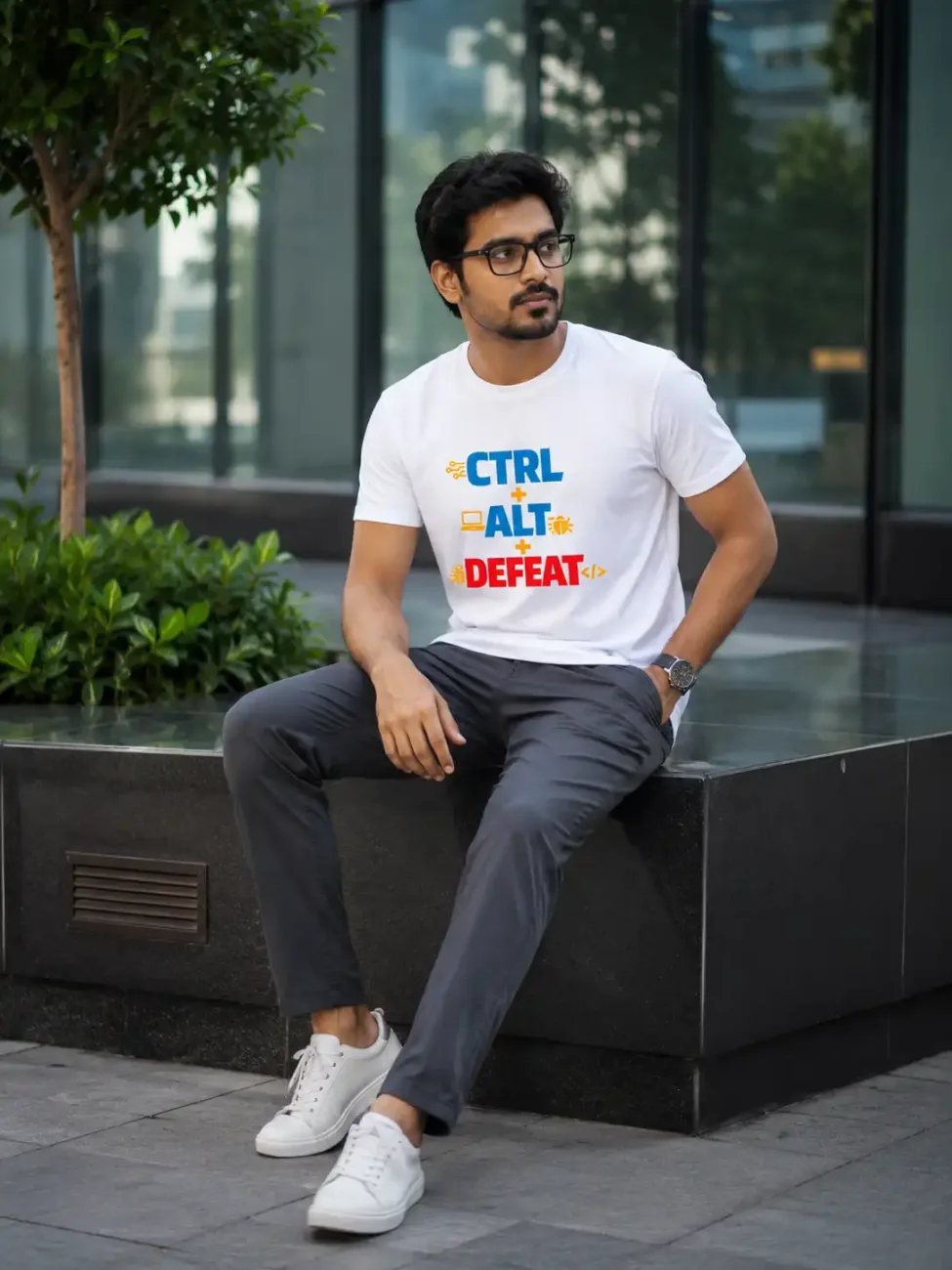 CTRL + ALT + DEFEAT Supima Cotton Graphic T-Shirt
