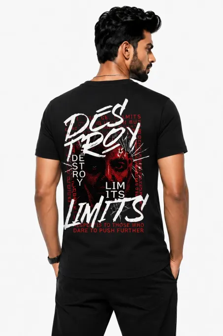 Destroy Limits tee — oversized Supima cotton t-shirt in premium streetwear silhouette