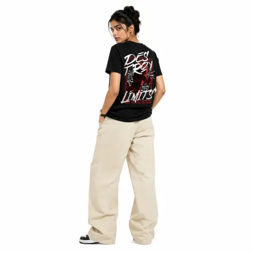 Destroy Limits Tee, Supima cotton t-shirt shown front on a neutral background