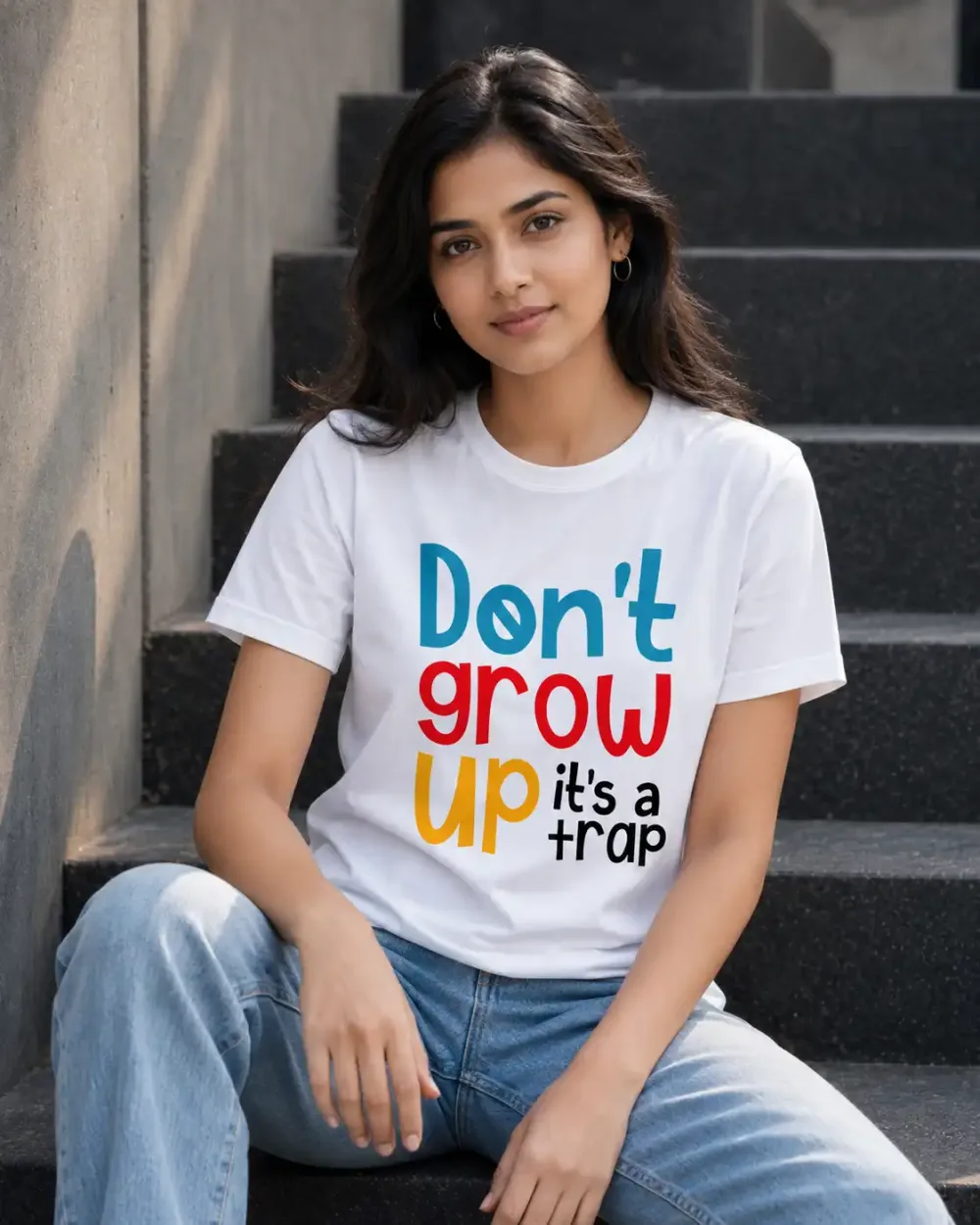 Don't Grow Up It's A Trap Graphic Supima Cotton T-Shirt