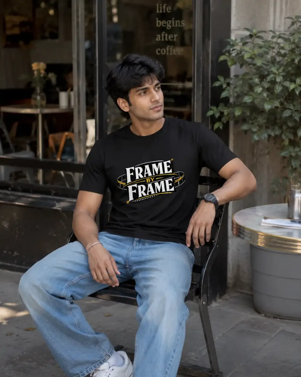 Frame By Frame Cinema Graphic Supima Cotton T-Shirt