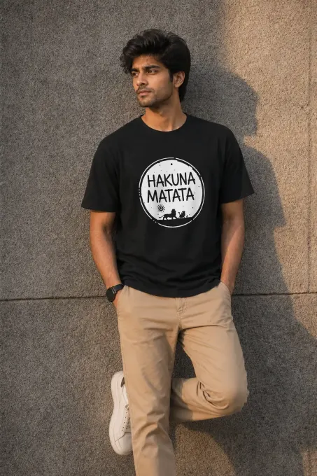 Hakuna Matata graphic Supima cotton oversized t-shirt