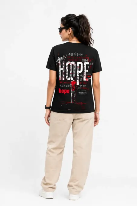 Hope Statement Tee — Supima cotton t-shirt with 'Hope' chest statement