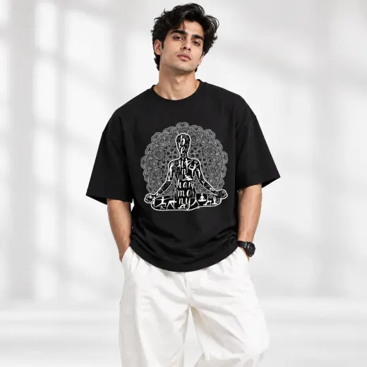 Inner Harmony Meditation Oversized T-Shirt