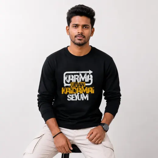 Karma Than Kadamai Seyum Graphic Sweatshirt