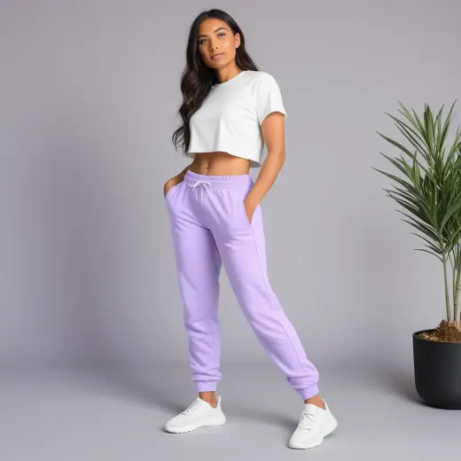Lavender Relaxed Fit Women’s Jogger Pants