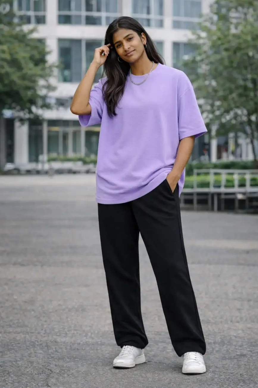 Lavender Terry Oversize T-Shirt