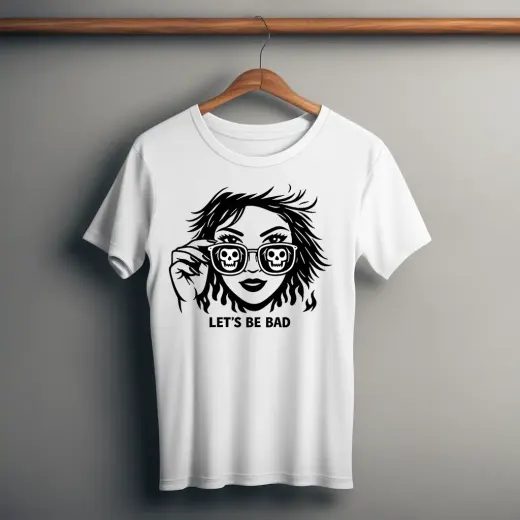 Let's Be Bad graphic Supima cotton t-shirt product image