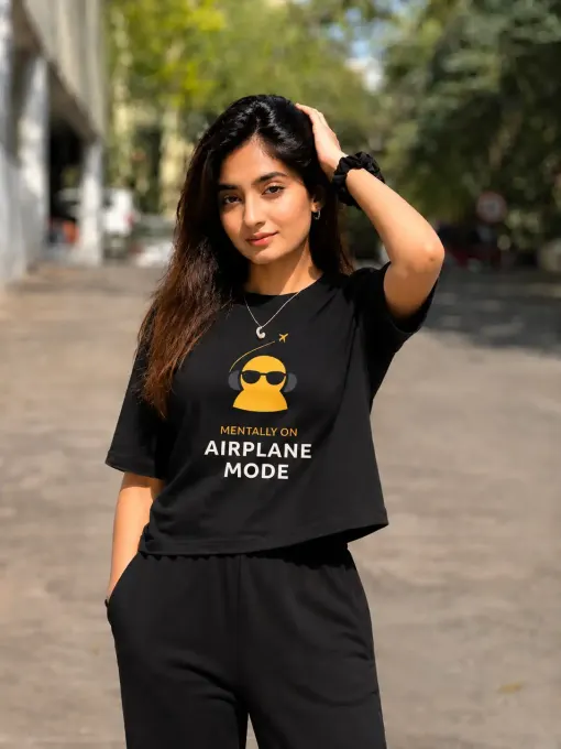 Luxury Supima Cotton "Airplane Mode" Graphic Tee