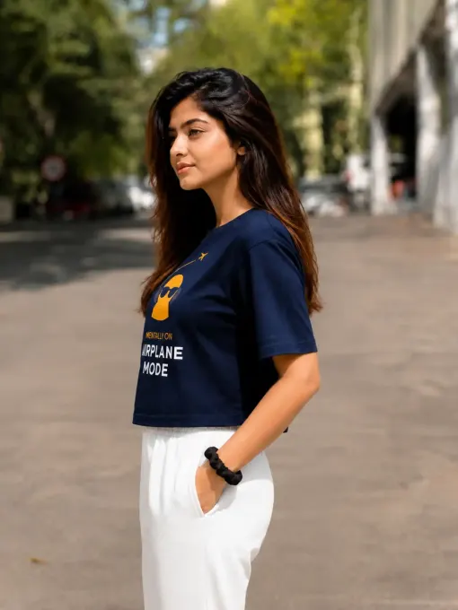 Luxury Supima cotton t-shirt with "Airplane Mode" graphic on the front