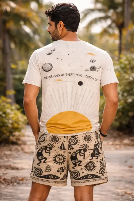 Men's Desert Sun Tribal all-over print shorts