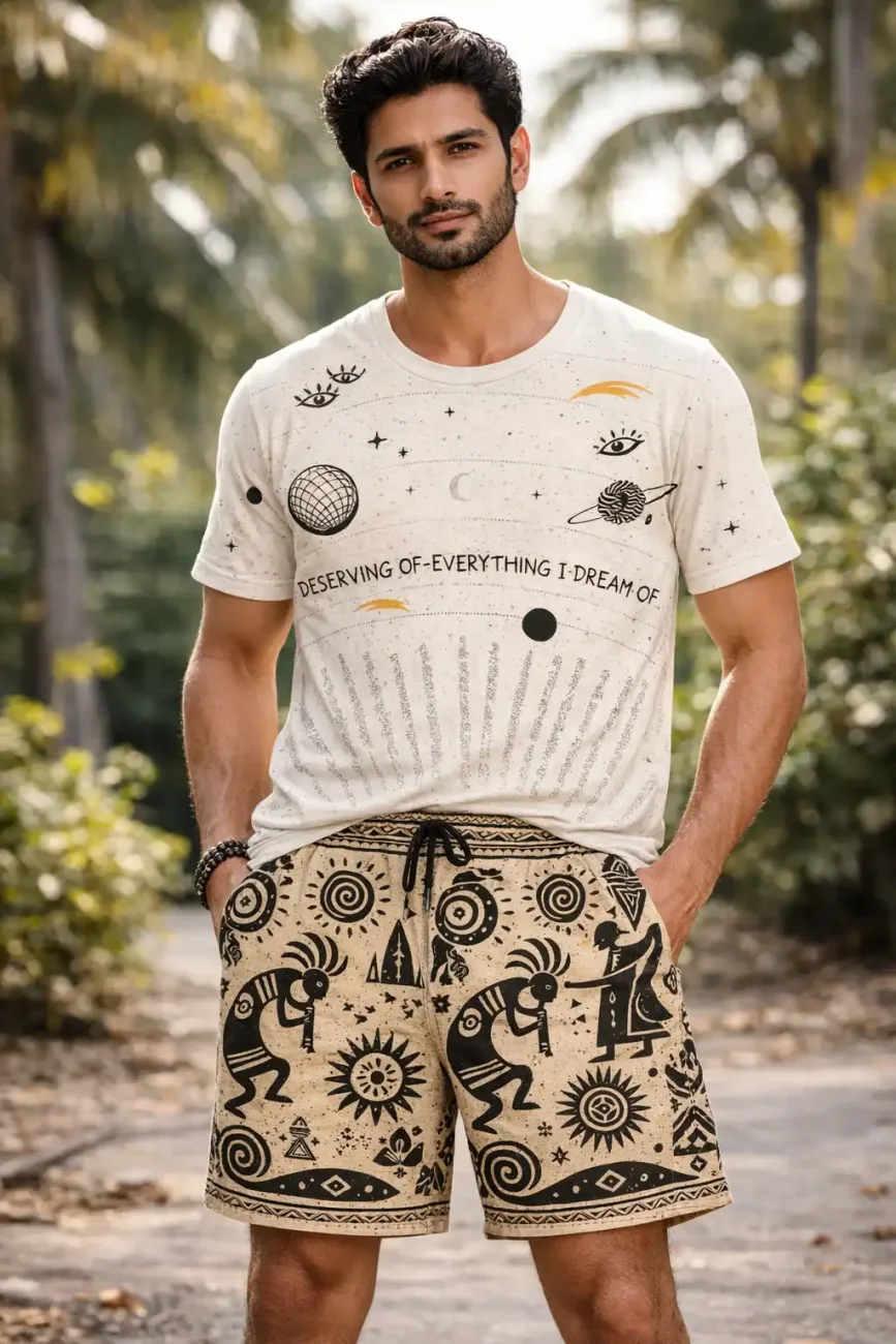 Men's Desert Sun Tribal AOP Shorts