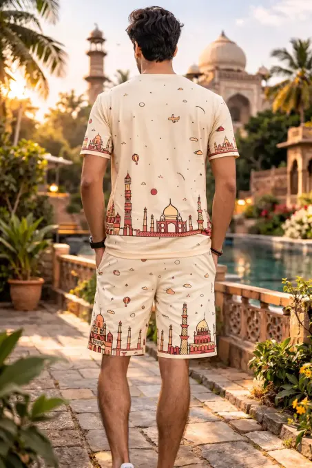 Men's Heritage Palace Skyline AOP T-Shirt featuring an all-over palace skyline print