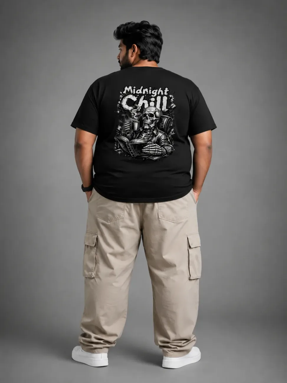 Midnight Chill Plus Size Unisex Regular Fit T-Shirt – Black