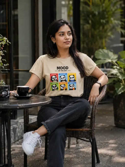 Mood Of The Day Panda Graphic Supima Cotton T-Shirt