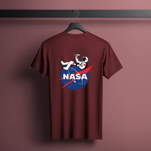 Supima cotton t-shirt featuring the NASA astronaut worm logo
