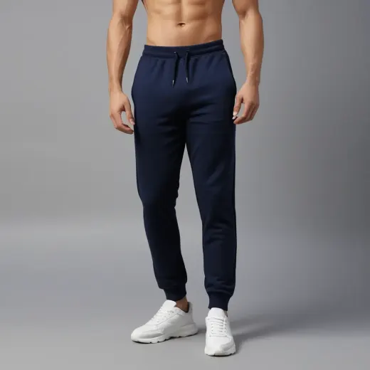 Navy tapered-fit men's jogger pants