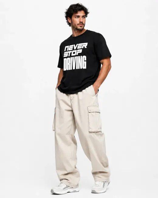 Never Stop Driving tee — Supima cotton t-shirt