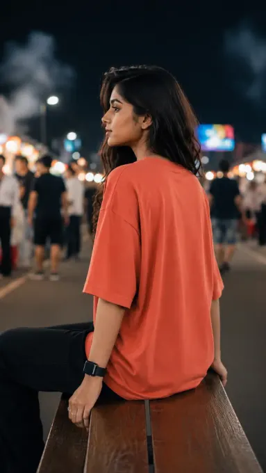 Never Trust Human oversized graphic t-shirt with bold front print