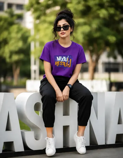 Oversized Supima cotton t-shirt with 'Next Up: Rest' graphic in white, relaxed fit