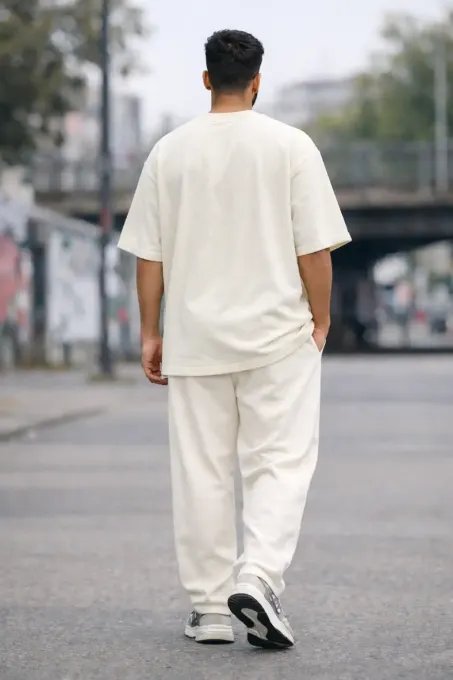 Off-white terry oversize t-shirt, relaxed fit
