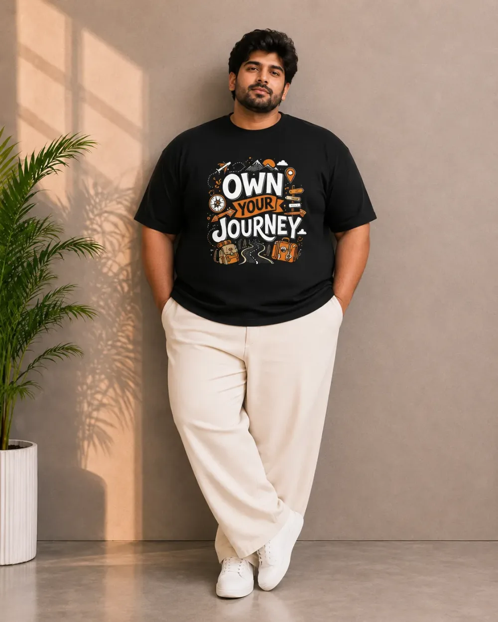 Own Your Journey Plus Size Unisex Regular Fit T-Shirt – Black