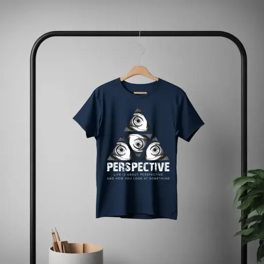 Perspective Oversized Graphic T-Shirt with bold front graphic, relaxed oversized fit for streetwear styling