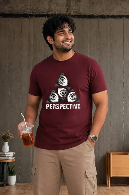 Maroon plus-size unisex regular-fit Supima cotton T-shirt with crew neck and short sleeves displayed front-on