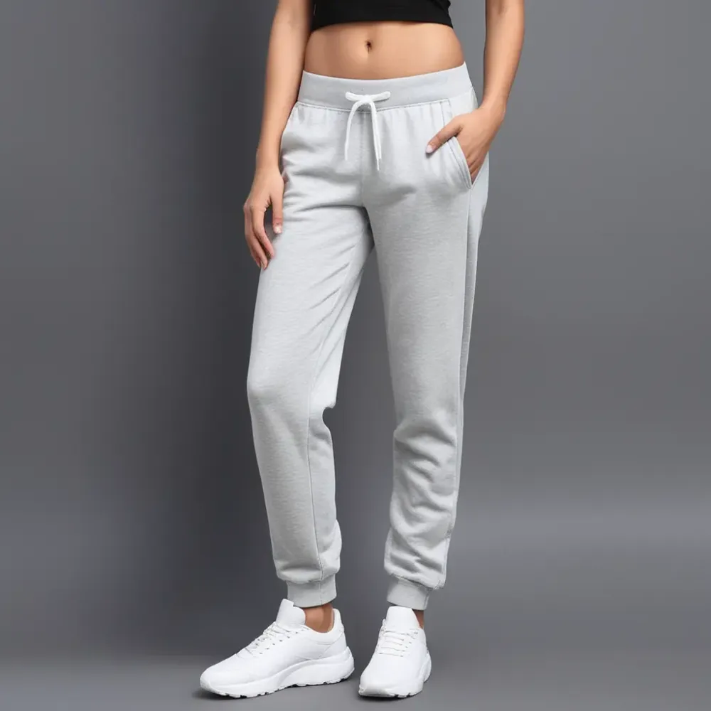 Men’s Light Grey Tapered Jogger Pants