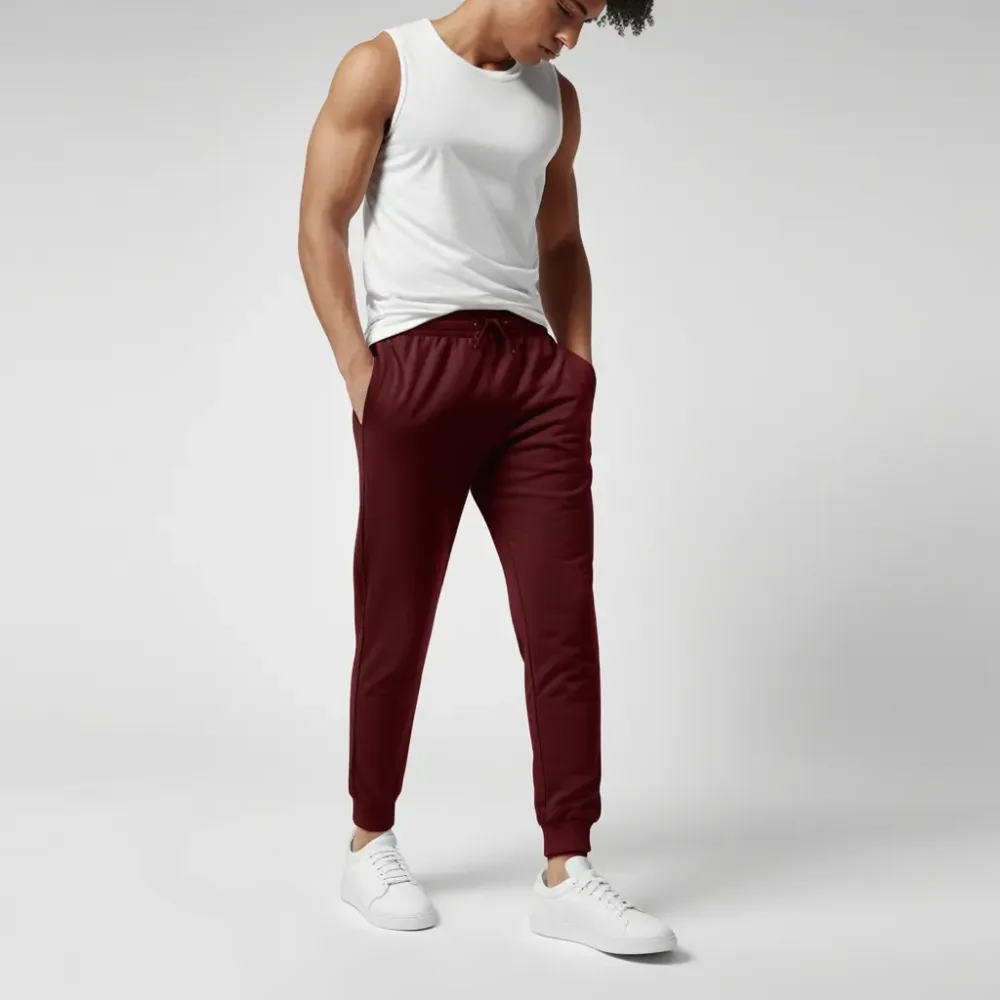 Maroon Relaxed Fit Women’s Jogger Pants