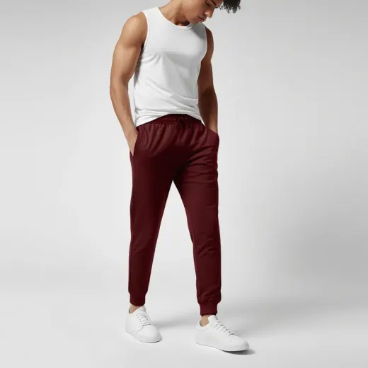 Maroon Relaxed Fit Women’s Jogger Pants