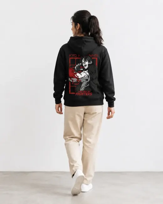 Anime Fighter Black Pullover Hoodie