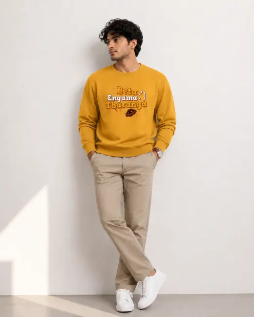 Beta Engama Tharanga graphic sweatshirt with front artwork, crewneck and long sleeves
