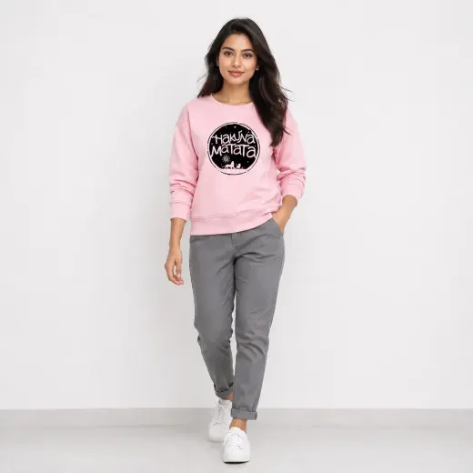 Hakuna Matata Circle Graphic sweatshirt with circular chest graphic
