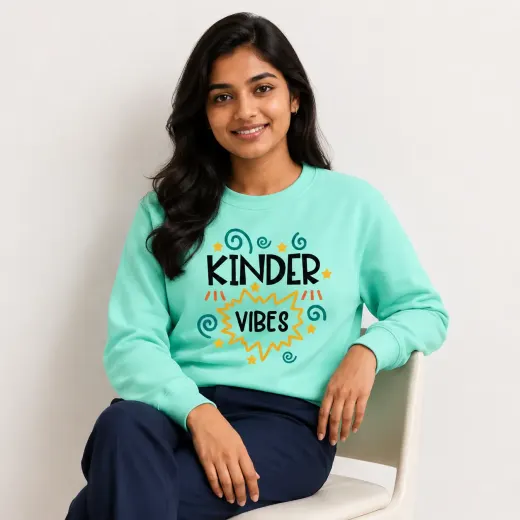 Kinder Vibes Graphic Unisex Sweatshirt