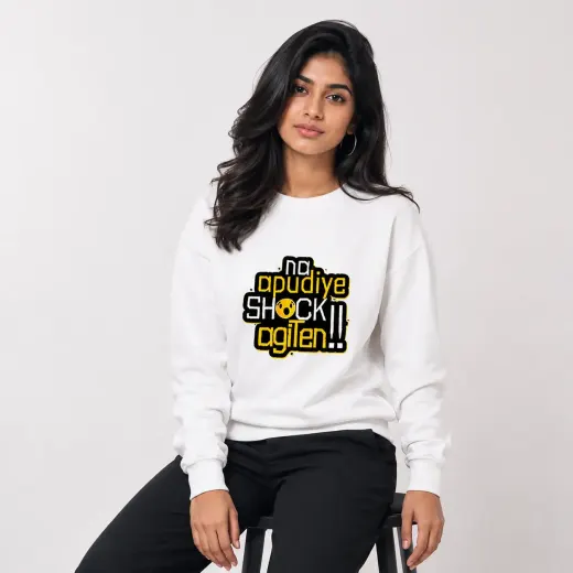 Na Apudiye Shock Agiten Graphic Sweatshirt