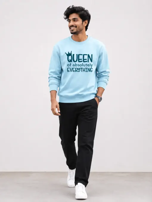 Queen Of Absolutely Everything sweatshirt in oversized streetwear style