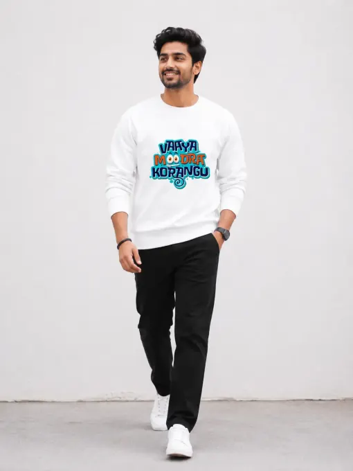 Vaaya Moodra Korangu Graphic Sweatshirt