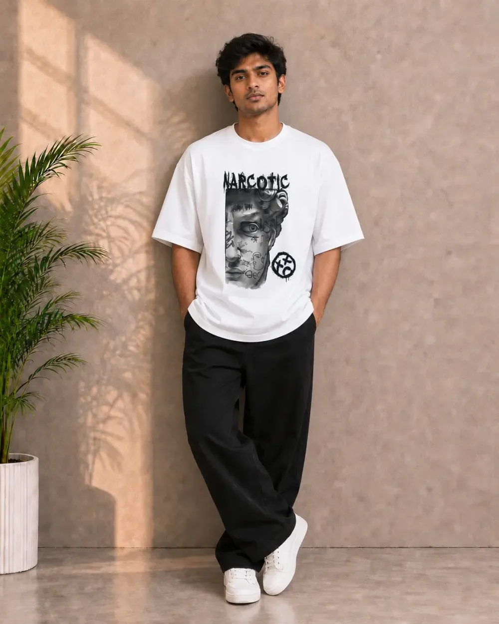 Narcotic Graphic Oversized T-Shirt